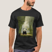 Panda Bear Sitting In Clearing In Bamboo Field For Tシャツ (正面)