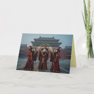 Panda Bear Witch Halloween Card シーズンカード