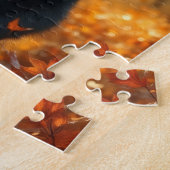 Panda Bear with a red balloon in Autumn ジグソーパズル (側面)