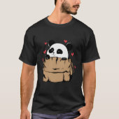 Panda Bear With He In Cardboard Box Tシャツ (正面)