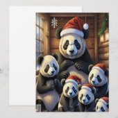 Panda Bears Christmas Card シーズンカード (正面/裏面)