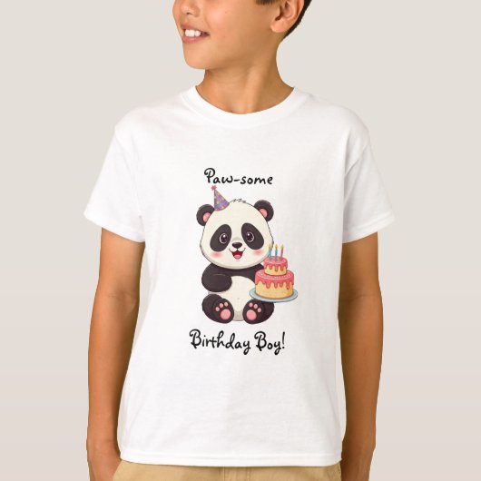 Panda Birthday Boy Shirt Tシャツ (正面)