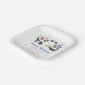 Panda Boy and Girl Joint Birthday  ペーパープレート (傾斜あり)