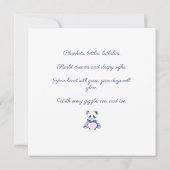 Panda bunting and balloons Baby Shower カード (裏面)