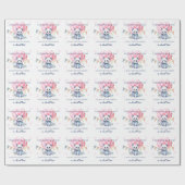 Panda bunting and balloons Baby Shower ラッピングペーパー (フラット)