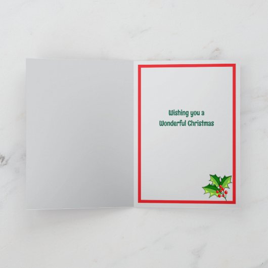 Panda Christmas Folded Greeting Card カード (内部)