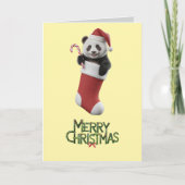 Panda Christmas Stocking カード (正面)