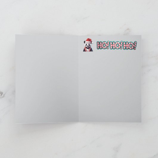 Panda Christmas Stocking カード (内部)