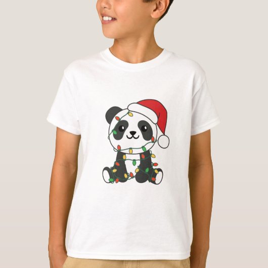 Panda Christmas Winter Animals Pandas Tシャツ (正面)