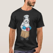 Panda Cook Cooking pot Cooking Tシャツ (正面)