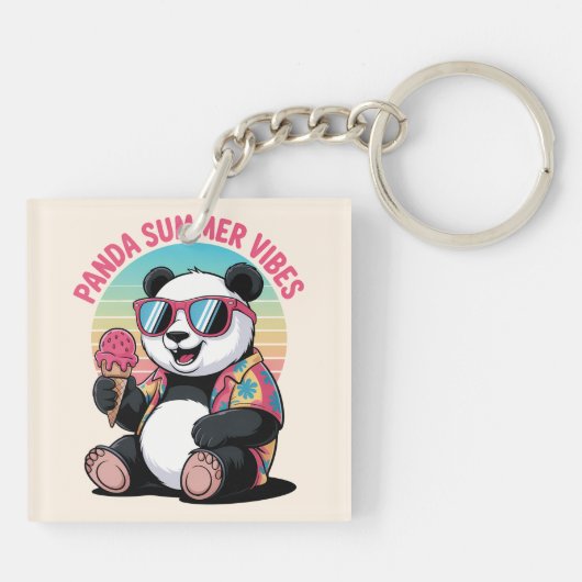  Panda Cool Été Glace Enfant キーホルダー (裏面)