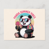 Panda Cool Été Glace Enfant ポストカード (正面)