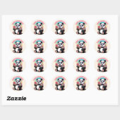 Panda Cool Été Glace Enfant ラウンドシール (シート)
