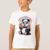 Panda Cool Été Glace Enfant Tシャツ (正面)