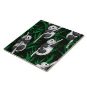 Panda cubs on dark green タイル (側面)