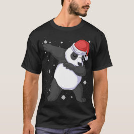 panda dabbing christmas tシャツ