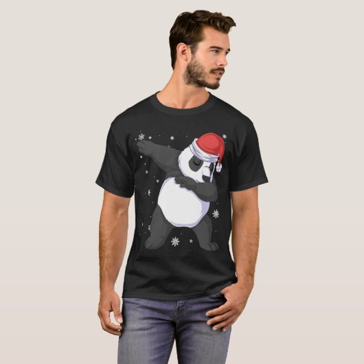 panda dabbing christmas tシャツ (正面フル)