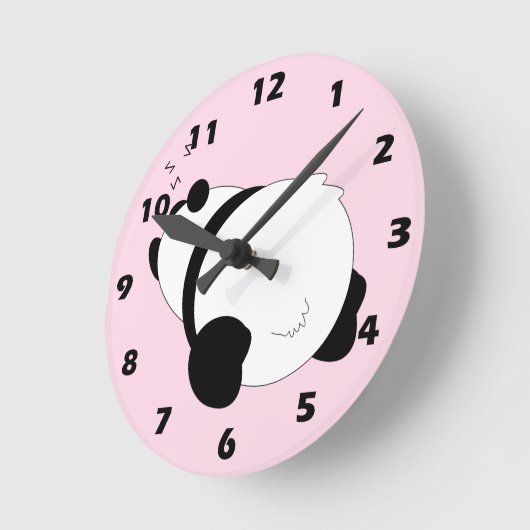 Panda Design ラウンド壁時計 (傾斜)