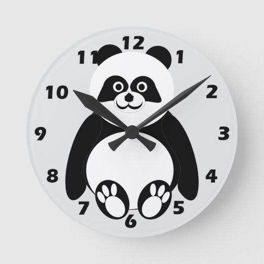 Panda Design ラウンド壁時計 (正面)