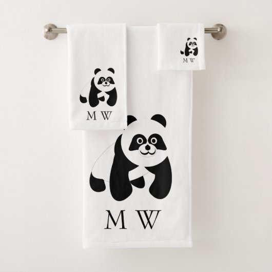 Panda Design Monogrammed バスタオルセット (インサイチュ)