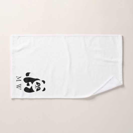 Panda Design Monogrammed バスタオルセット (ハンドタオル)