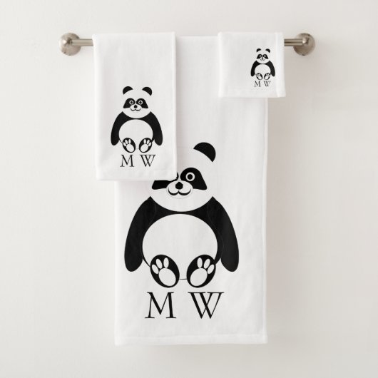 Panda Design Monogrammed バスタオルセット (インサイチュ)