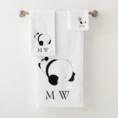 Panda Design Monogrammed バスタオルセット (インサイチュ)