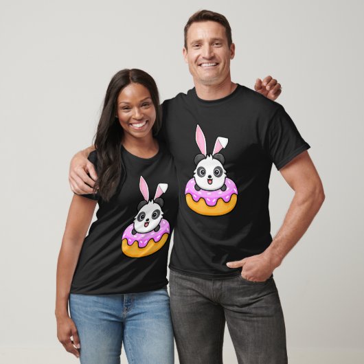 Panda Donut Easter Day Rabbit Bunny Ears 2 Tシャツ (ユニセックス)