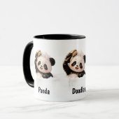 Panda Doodles Co ストア コーヒーマグ マグカップ (正面左)