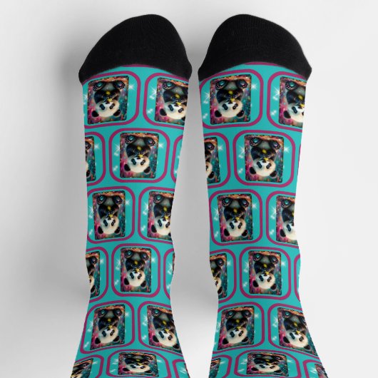 Panda eats a pickle ソックス (上部)