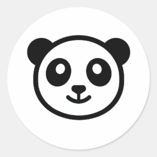 panda en mug ラウンドシール (正面)