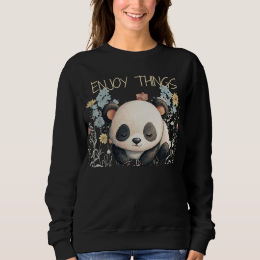 Panda Enjoy Things スウェットシャツ (正面)