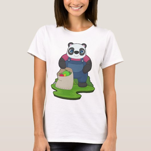 Panda Farmer Fruit Farm Tシャツ (正面)