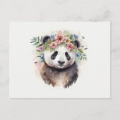 Panda Flowers Watercolor                         ポストカード (正面)