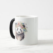 Panda Flowers Watercolor                          モーフィングマグカップ (正面左)