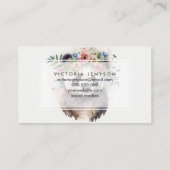 Panda Flowers Watercolor 名刺 (裏面)