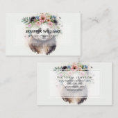 Panda Flowers Watercolor 名刺 (正面/裏面)