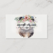 Panda Flowers Watercolor                     名刺 (正面)