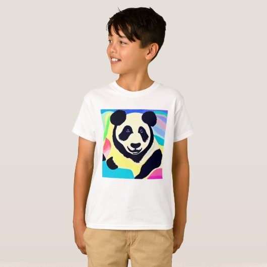 Panda fond multicolore tシャツ (正面フル)