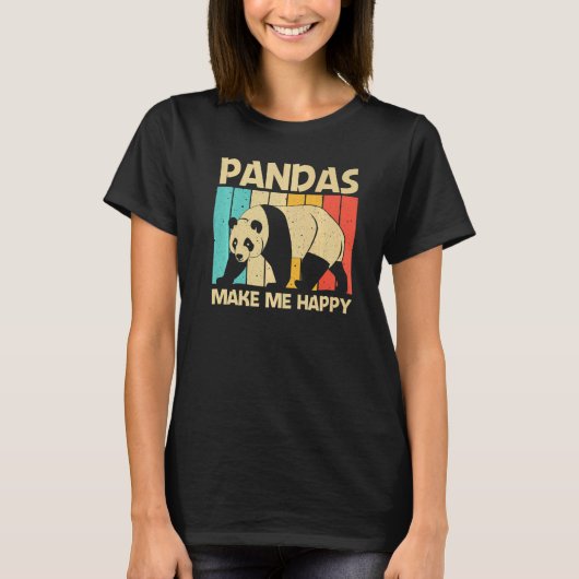 Panda For Men Women Panda Bear Animal Tシャツ (正面)