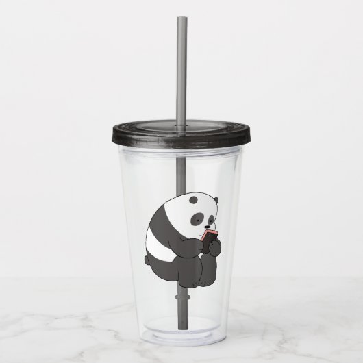 Panda From We Bare Bears Tumbler Design アクリルタンブラー (正面)