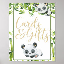 Panda Gender Neutral Baby Shower Cards and Gifts