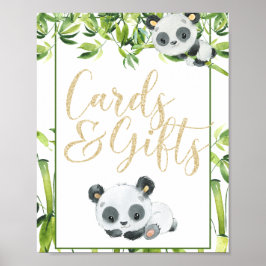 Panda Gender Neutral Baby Shower Cards and Gifts ポスター
