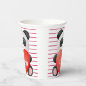 Panda Girl with Hearts Valentine Birthday  紙コップ (左)