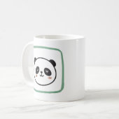 Panda head minimalist graphic icon コーヒーマグカップ (正面左)