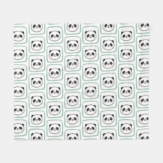 Panda head minimalist graphic icon フリースブランケット