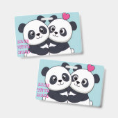 Panda Hug Budget Notebook – Cute Planner for Savin バッジ (表裏)