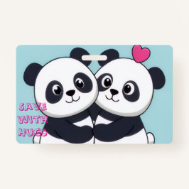 Panda Hug Budget Notebook – Cute Planner for Savin バッジ