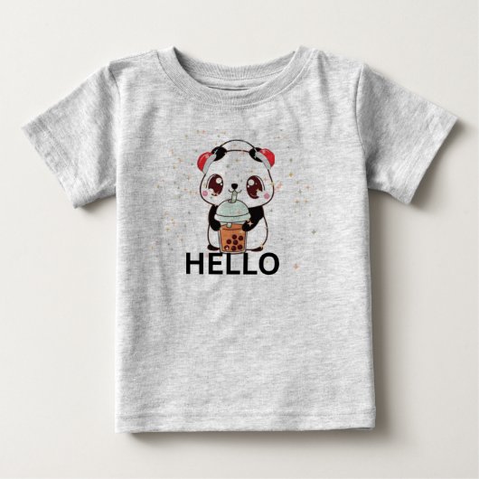 Panda kids T-Shirt ベビーTシャツ (正面)