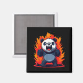 Panda Looking Angry Graphic Funny Panda Kawaii  マグネット (正面/裏面)